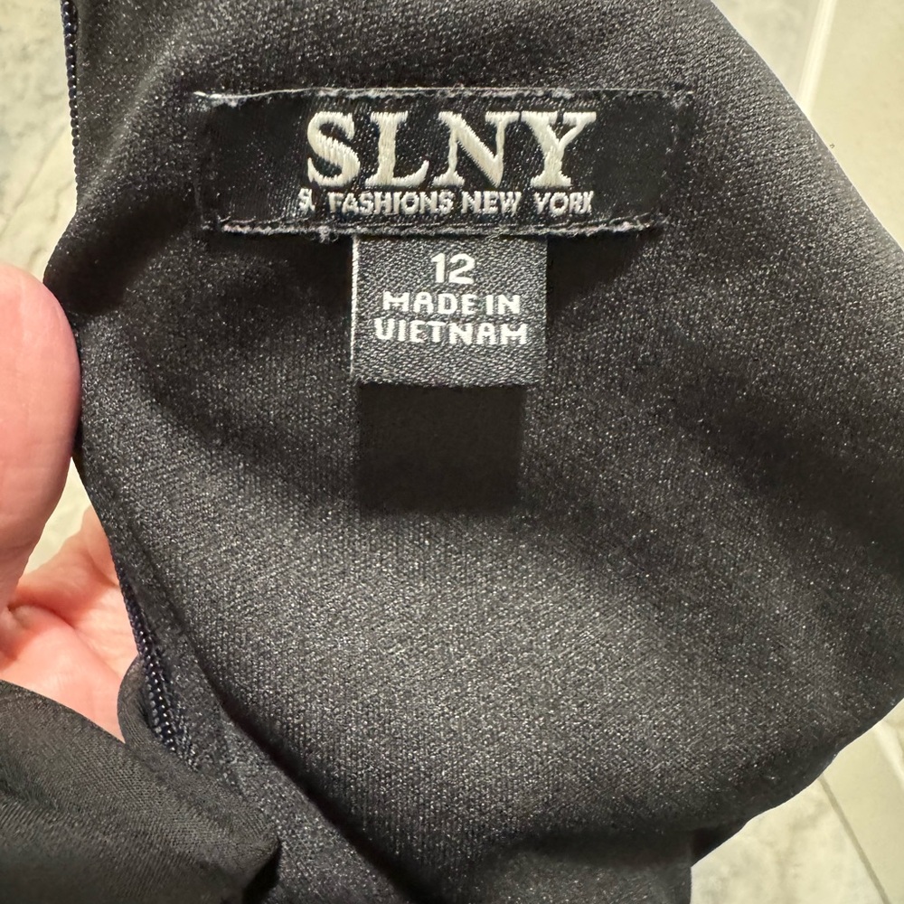 SLNY Black and Silver Jumpsuit - Picture 5 of 5